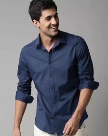 Baleshwar Mens Blue Regular Fit Casual Shirt (Pack of 1)