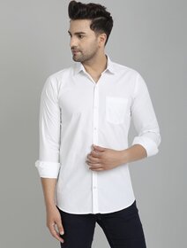 Baleshwar Mens White Regular Fit Casual Shirt (Pack of 1)