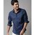 Baleshwar Mens Blue Regular Fit Casual Shirt (Pack of 1)