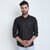 Baleshwar Mens Black Regular Fit Formal Shirt (Pack of 1)