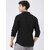 Baleshwar Mens Black Slim Fit Casual Shirt (Pack of 1)