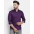 Baleshwar Mens Purple Slim Fit Casual Shirt (Pack of 1)