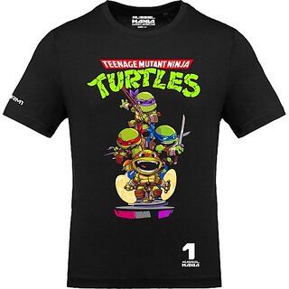 FastB Men Typography Round Neck Black T-Shirt