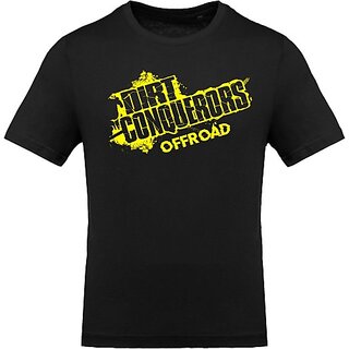 FastB Men Graphic Print Round Neck Black T-Shirt