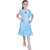 Kid Kupboard Girls Short-Sleeves Light Blue Light Weight A-Line Frock (7-8 Years, Cotton, Pack of 1)