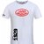 Fastbend Mens White Printed Cotton Blend Round Neck T-Shirt