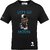 Fastbend Mens Black Printed Cotton Blend Round Neck T-Shirt