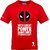 RusselMania Men Typography Round Neck Red T-Shirt
