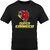 Fastbend Mens Black Printed Cotton Blend Round Neck T-Shirt