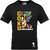Fastbend Mens Black Printed Cotton Blend Round Neck T-Shirt