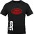 Fastbend Mens Black Printed Cotton Blend Round Neck T-Shirt