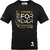FastB Men Typography Round Neck Black T-Shirt