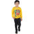 Kid Kupboard Boys Full-Sleeves Yellow Light Weight Sweatshirt (7-8 Years, Cotton, Pack of 1)