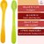 Smart Angel Japan Baby Feeding Spoon Set With Case (2 Pieces) and 360 Degree Kids Toothbrush (Orange), Combo Set