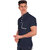 Vida Loca Navy Cotton Solid Slim Fit Half Sleeves Shirt For Mens