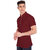 Vida Loca Maroon Cotton Solid Slim Fit Half Sleeves Shirt For Mens