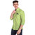 Vida Loca Green Cotton Solid Slim Fit Full Sleeves Shirt For Mens