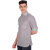 Vida Loca Grey Cotton Solid Slim Fit Full Sleeves Shirt For Mens