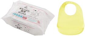 Smart Angel Japan Baby Diaper Wipes (60 Unscented Wipes) and Silicone Apron / Bib For Kids