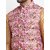 Hey Cross Mens Silk Blend Copper Kurta With Pyjama  Pink Printed Nehru Jacket