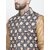 Hey Cross Mens Silk Blend Copper Kurta With Pyjama  Black Printed Nehru Jacket