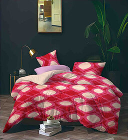 BLACK BEE  Magenta double bedsheet with 2 Pillow Covers (208 X 213 cm)(BS6-01)