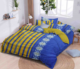 BLACK BEE  Purple horizontal lines bedsheet double bedsheet with 2 Pillow Covers (208 X 213 cm)(BS6-05)