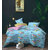 BLACK BEE  Baby blue flowar print 
double bedsheet with 2 Pillow Covers (208 X 213 cm)(BS6-07)