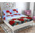 BLACK BEE  White  red gerbera Floral 3D print 
double bedsheet with 2 Pillow Covers (208 X 213 cm)(BS20-06)