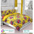 BLACK BEE  Floral bunch print on yellow base 
double bedsheet with 2 Pillow Covers (208 X 213 cm)(BS30-01)