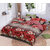 BLACK BEE  Red rose print 
double bedsheet with 2 Pillow Covers (208 X 213 cm)(BS32-05)