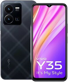 (Refurbished) Vivo Y35 5G (8 GB RAM, 256 GB Storage, Black) - Superb Condition, New