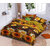 BLACK BEE Yellow sunflowers print on white,brown doublebedsheet with 2Pillowcovers (208X213cm)(BS-03)