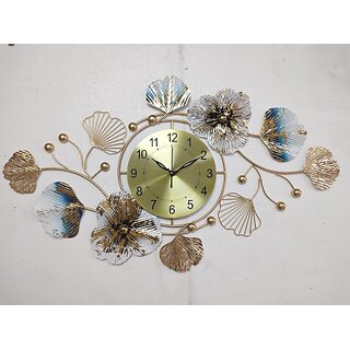 Amhomedecor Analog 55 cm X 95 cm Wall Clock (Multicolor, Without Glass, Standard)