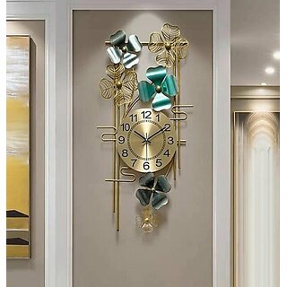 Amhomedecor Analog 97 cm X 47 cm Wall Clock (Multicolor, Without Glass, Standard)