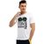 Akaas Men's White///Black Graphic Print Round Neck T-Shirt