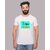 Kryptar Men's White Printed Round Neck T-Shirt