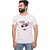 Kryptar Men's White Printed Round Neck T-Shirt