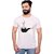 Kryptar Men's White Printed Round Neck T-Shirt