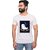 Kryptar Men's White Printed Round Neck T-Shirt