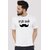 Kryptar Men's White Printed Round Neck T-Shirt