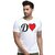 Kryptar Men's White Solid Round Neck T-Shirt