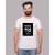 Kryptar Men's White Printed Round Neck T-Shirt