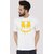 Kryptar Men's White Printed Round Neck T-Shirt
