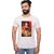 Kryptar Men's White Printed Round Neck T-Shirt