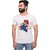 Kryptar Men's White Printed Round Neck T-Shirt