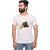Kryptar Men's White Printed Round Neck T-Shirt