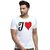 Kryptar Men's White Solid Round Neck T-Shirt