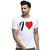 Kryptar Men's White Solid Round Neck T-Shirt