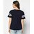 MARVENT Womens Navy Round Neck T-Shirt